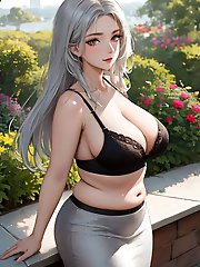 An incredibly seductive older woman showcases her skills