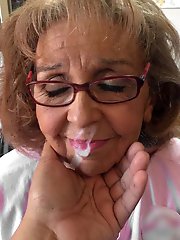 Polish mature tart is covered with jizz