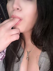 Sexiest chick is spreading pussy lips