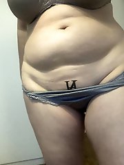 Blondie housewife is covered with cum